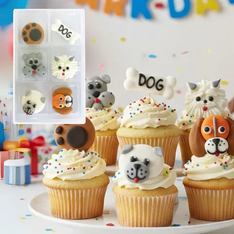 Sugar Decorations - 6PC Dogs