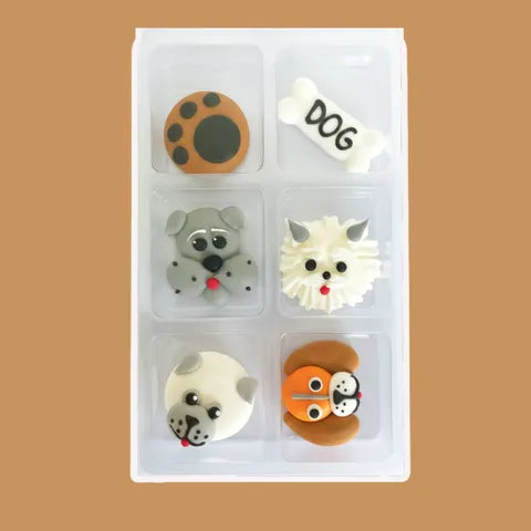 Sugar Decorations - 6PC Dogs