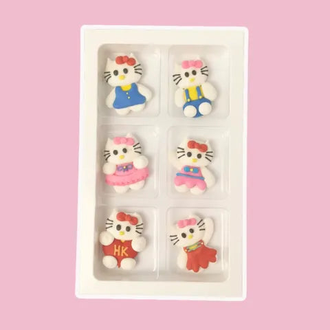 Sugar Decorations - 6PC Hello Kitty W/Body