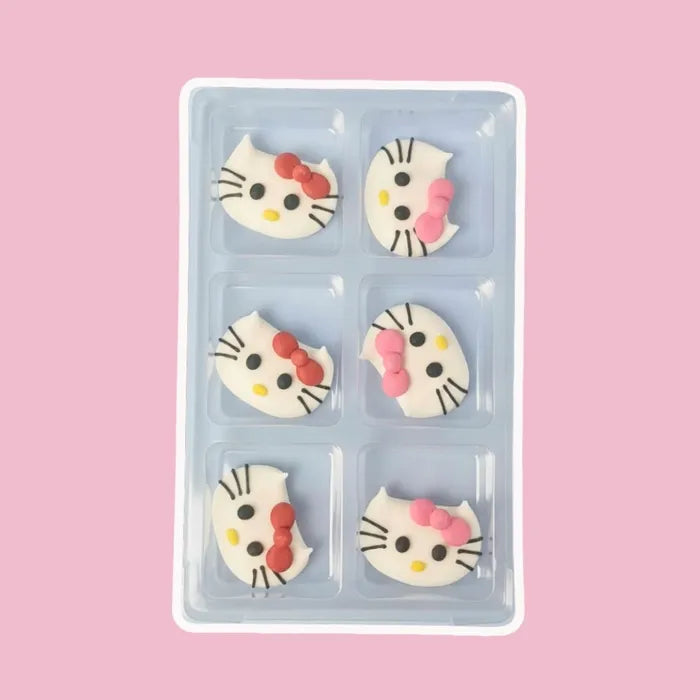 Sugar Decorations - 6PC Hello Kitty Face