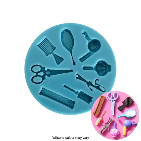 Cake Craft Silicone Mould - Hairdressers Kit