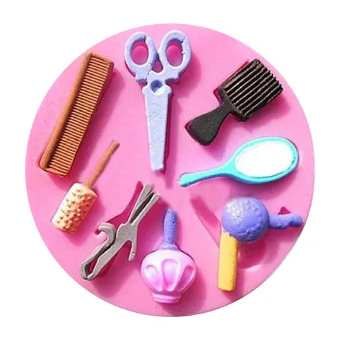 Cake Craft Silicone Mould - Hairdressers Kit