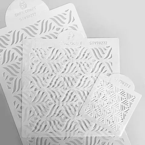 Cake Craft 3PC Stencil - Jaya