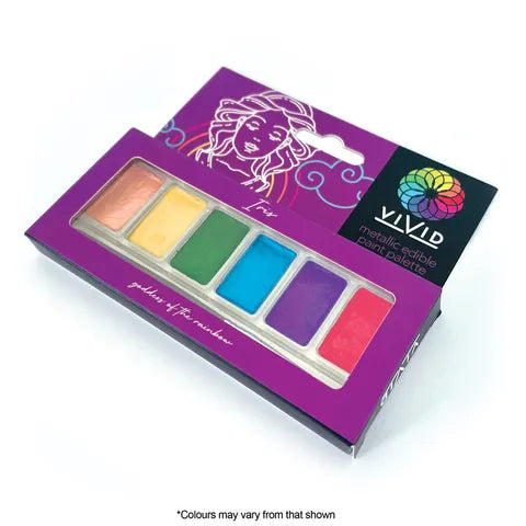 Vivid Metallic Edible Paint Palette - Iris