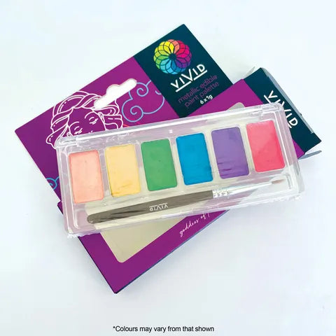 Vivid Metallic Edible Paint Palette - Iris