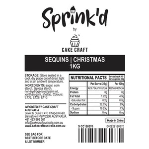 1kg Sprink'd Mix - Christmas Sequins