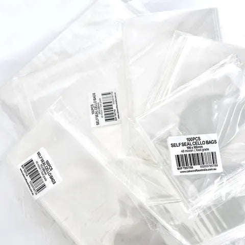 100PK (Approx) Self Sealing Cookie Bag - 75 x 300mm