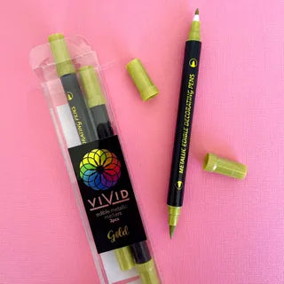 Vivid Edible Metallic Markers 3PC Assorted
