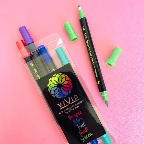 Vivid 5PC Edible Marker - Rainbow