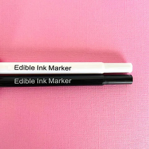 Vivid Edible Matte Markers - Black and White 2PK