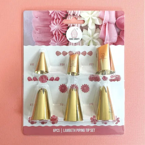 Cake Craft - 6PC Lambeth Piping Tip Set