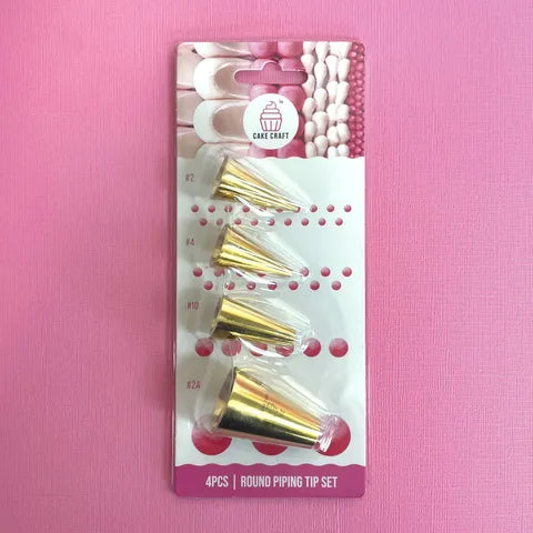 Cake Craft - 4PC Round Piping Tip Set