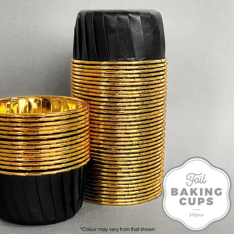 Cake Craft Foil Baking Cups Pk50 - Assorted Colours