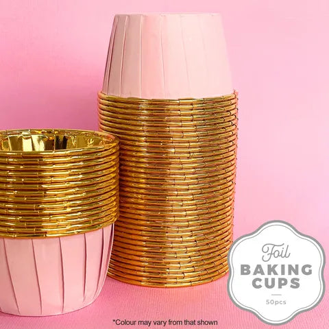 Cake Craft Foil Baking Cups Pk50 - Assorted Colours