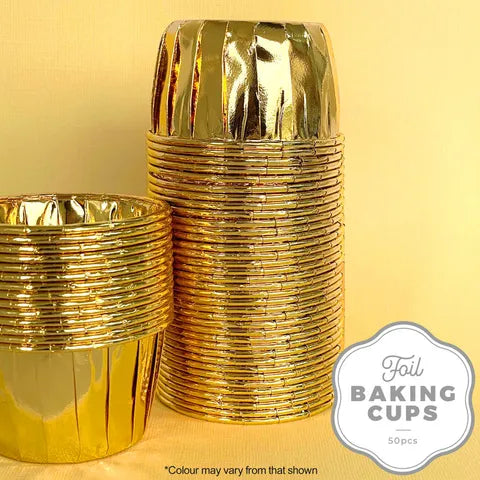 Cake Craft Foil Baking Cups Pk50 - Assorted Colours