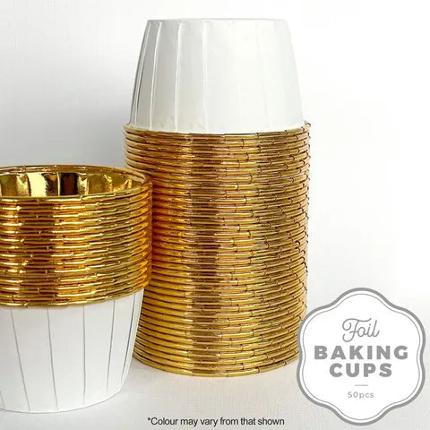 Cake Craft Foil Baking Cups Pk50 - Assorted Colours