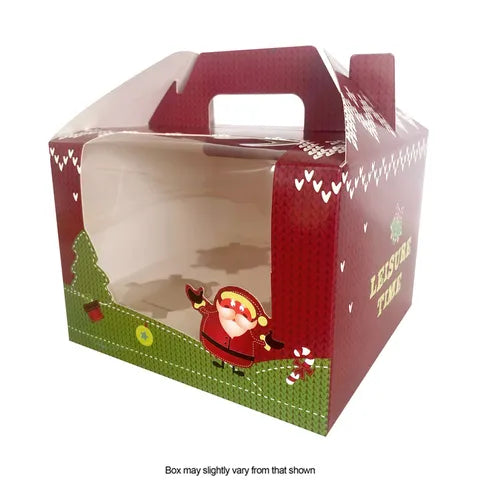 Christmas Cupcake Box 4 Hole
