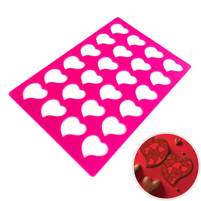 Cake Craft Heart Silicone Transfer Mat - 24 x 3.6cm