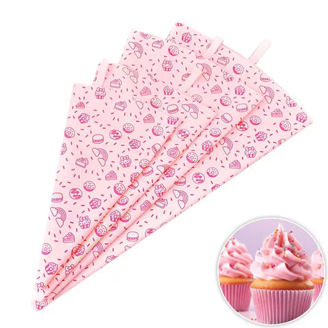 Cake Craft Silicone Pastry Piping Bag - 10", 12", 14" & 16" Set - Reusable Heavy Duty