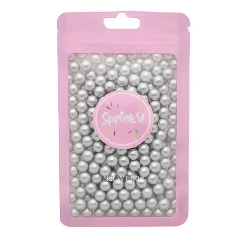 Sprink'd 8mm Sugar Balls Silver 60g