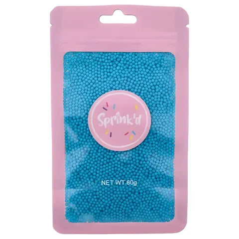 Sprink'd 2mm Sugar Balls Bright Blue 60g