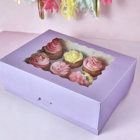 Cake Craft 12 Hole Cupcake Box - Lilac
