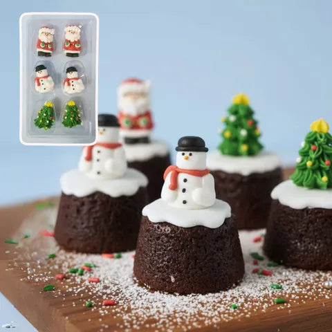 Sugar Decorations - 6PC Christmas Set