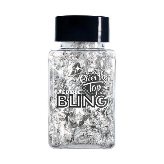 Over The Top Edible Bling Silver Leaf Flakes - 2g