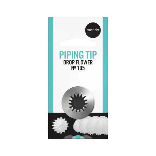 Mondo - Piping Tip - #195 - S/S - Drop Flower