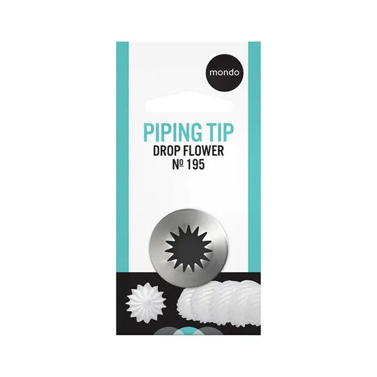 Mondo - Piping Tip - #195 - S/S - Drop Flower