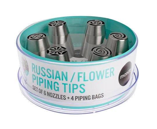 Mondo - Russian/ Flower Piping Tip Set - 10pc