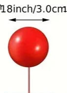 5PC Ball Topper - Medium - Gloss Red