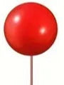 5PC Ball Topper - Extra Small - Gloss Red