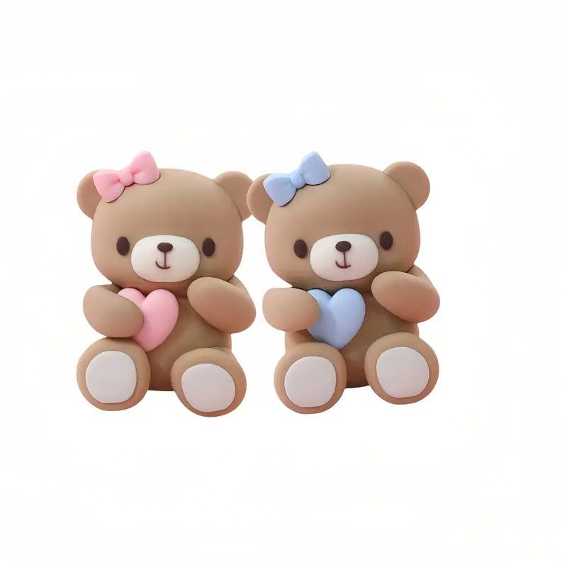 Bear Figurine Heart and Bow