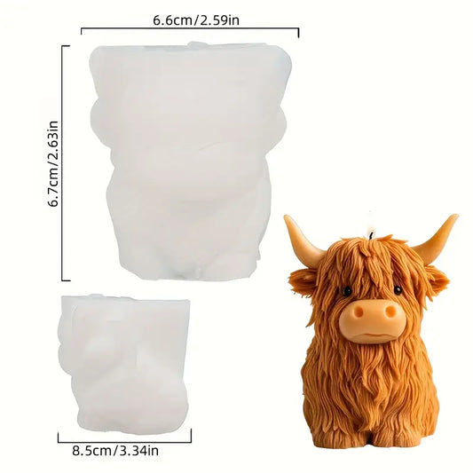 Silicone Mould- Highland Cow V2 - S618