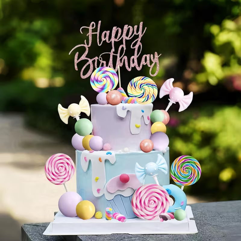 27pc CandyLand Theme Cake Decorating Kit - V2