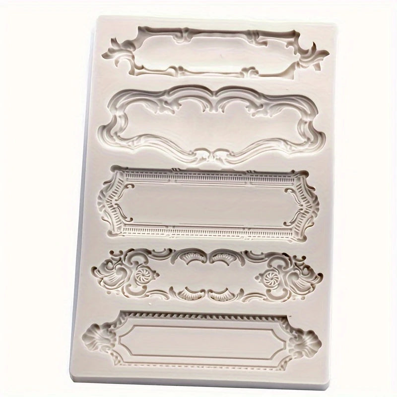 Silicone Mould - 5PC Vintage Frames - S425
