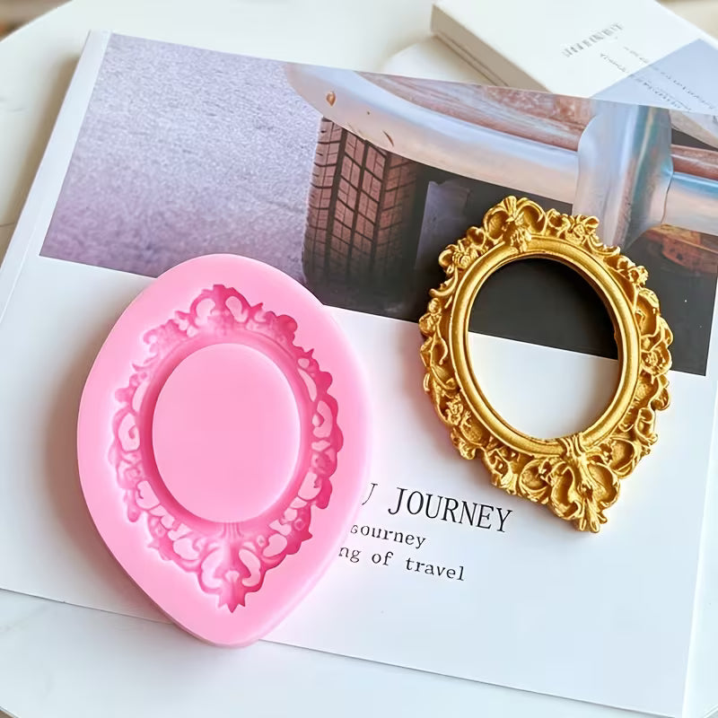 Silicone Mould - Floral Border Frame - S663