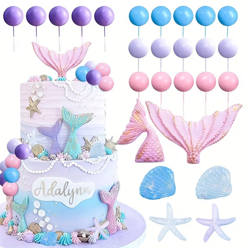 26PC Mermaid Cake Decorating Set