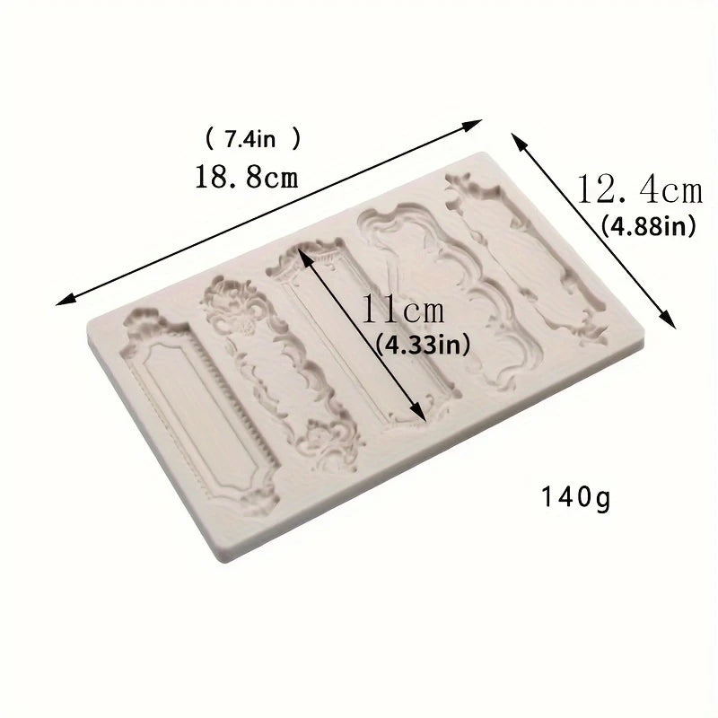 Silicone Mould - 5PC Vintage Frames - S425