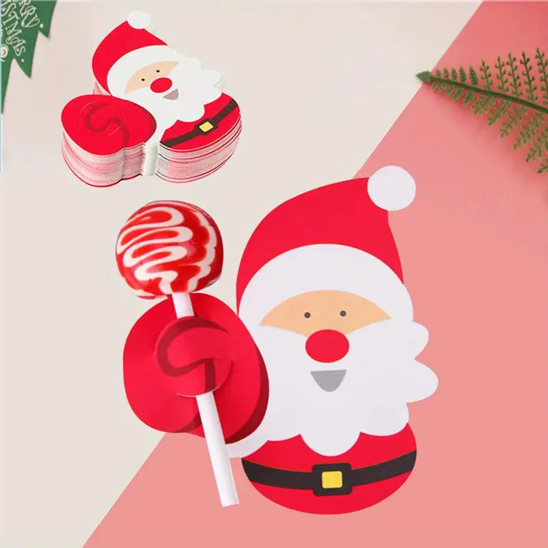 10PK Santa Lollipop Holder