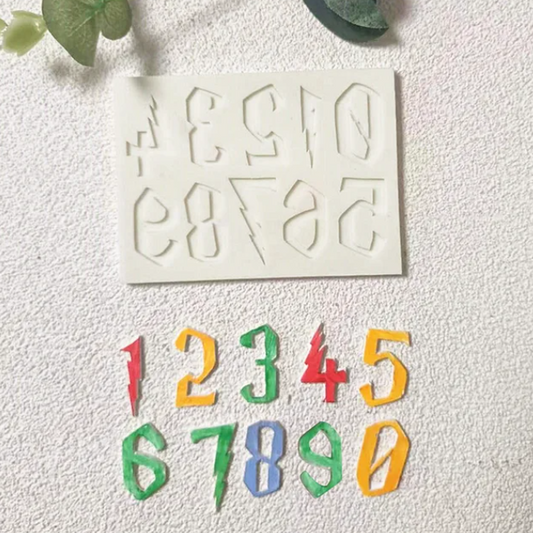 Silicone Mould - Gothic Font - Numbers - S671