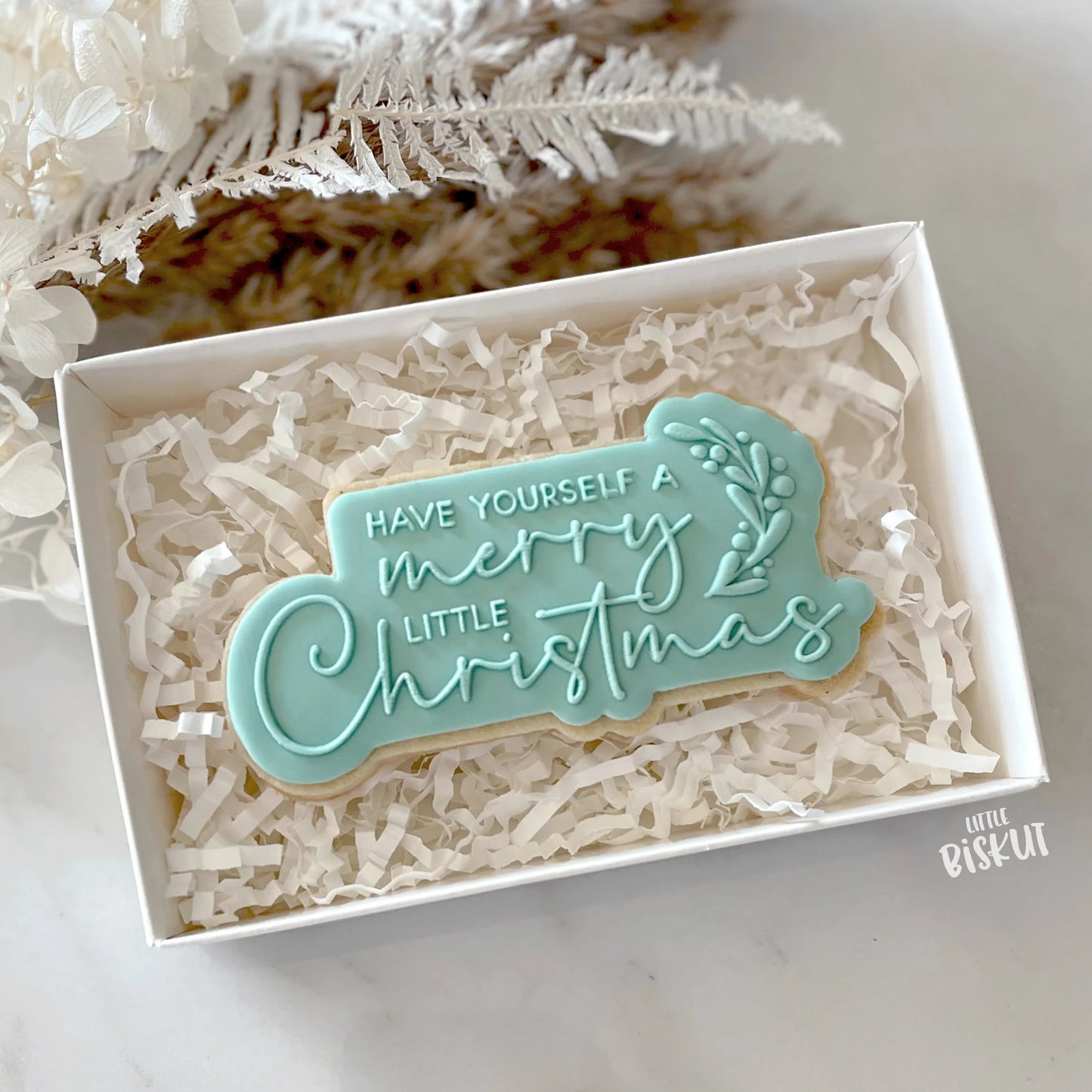Little Biskut  - Have Yourself A Merry Little Christmas Cutter and Debosser Set.