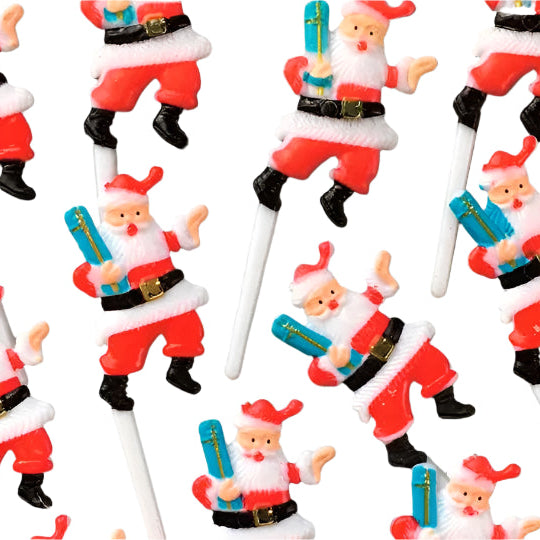 10pk Santa Pick Cupcake Topper