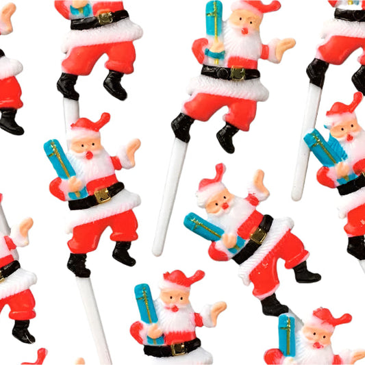 10pk Santa Pick Cupcake Topper