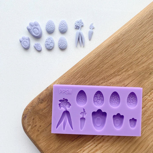 Silicone Mould - Wabbits Easter Hunt - S722