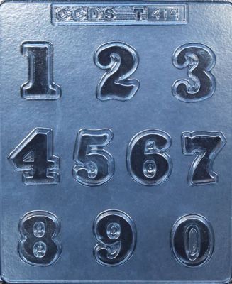 Chocolate Mould - Large 0-9 Numbers
