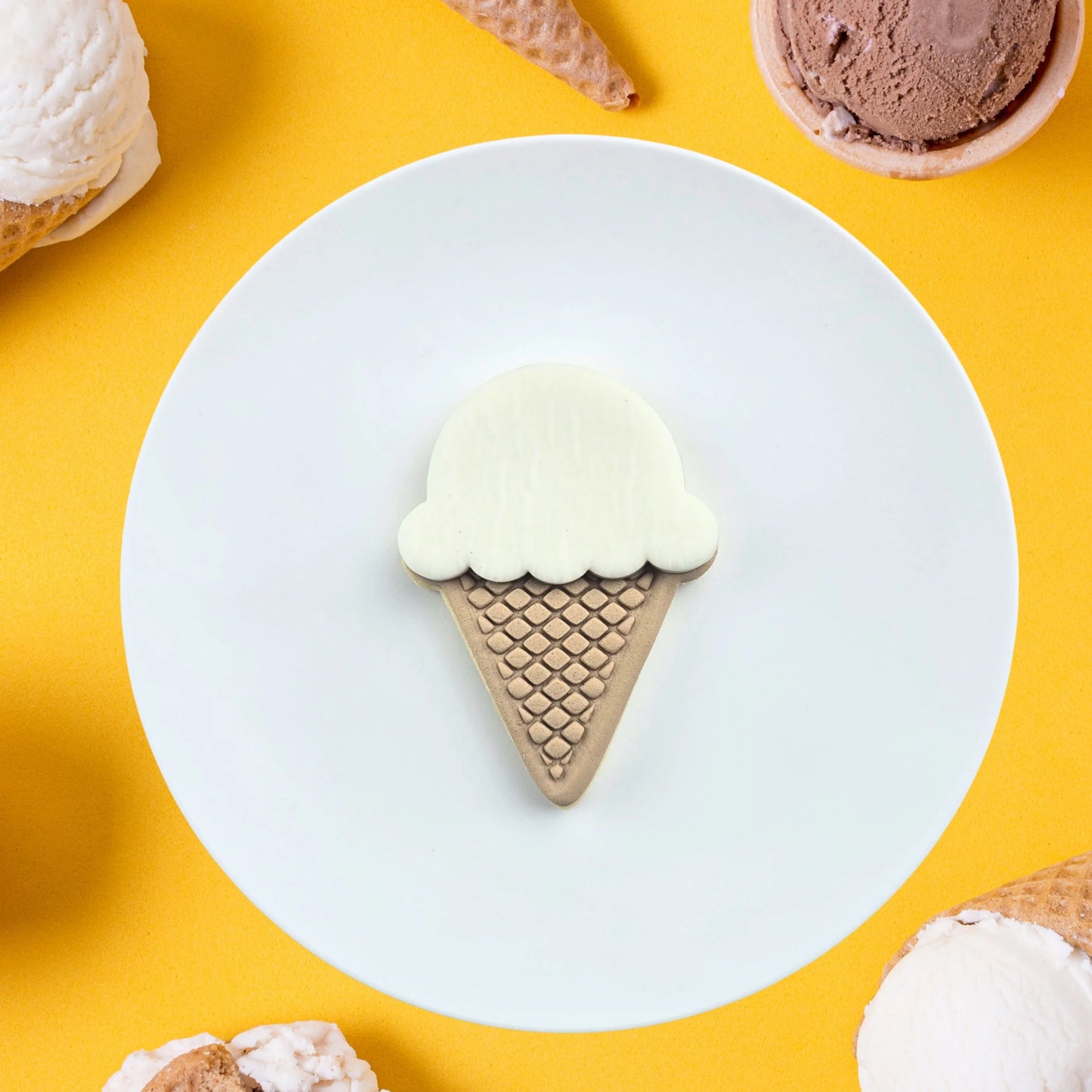 Custom Cookie Cutters 3D Embosser and Cutter Set - Ice Cream.