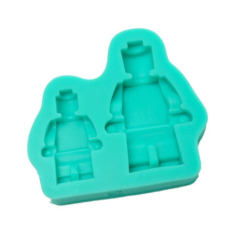 Silicone Mould - Small & Large Lego Men - S550
