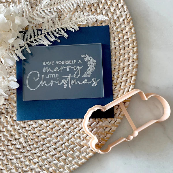 Little Biskut  - Have Yourself A Merry Little Christmas Cutter and Debosser Set.